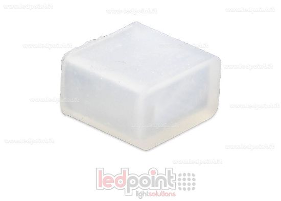 Imagen de Tapa transparente de silicona de 7mm para tira LED con protección IP64 e IP67