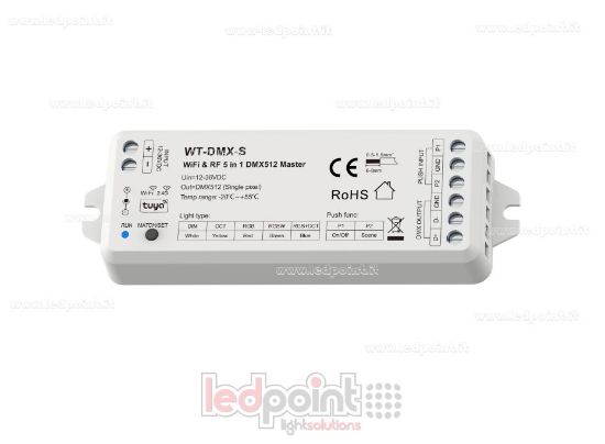 Imagen de Máster Wi-Fi y RF 2,4 GHz 5 en 1 DMX512 12-36 V
