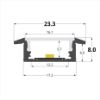 Imagen de Perfil en aluminio empotrado 23x8mm sin ranura