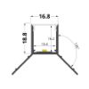 Imagen de Perfil de aluminio angular pintado de blanco para pladur 42x32mm, 3 metros