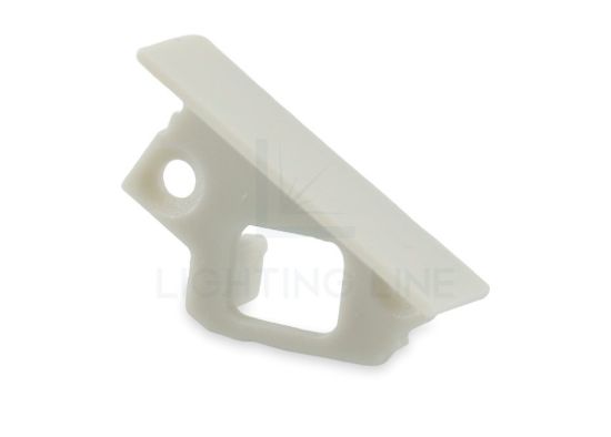 Imagen de Tapa gris izquierda para perfil de aluminio empotrado RE13-23