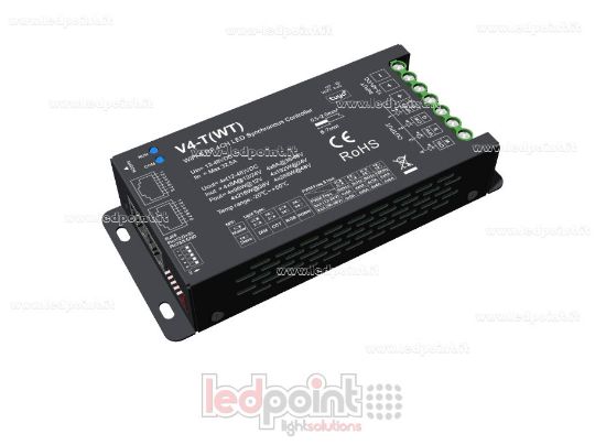 Imagen de Receptor controlador sincronizado Wifi y RF con 12/48 VCC, 4 canales*8 A, Wifi+RF 2,4 G