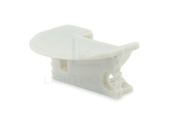 Imagen de Tapón gris izquierdo redondeado para perfil de aluminio empotrado RE10-02