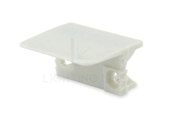 Imagen de Tapón gris izquierdo cuadrado para perfil de aluminio empotrado RE10-02