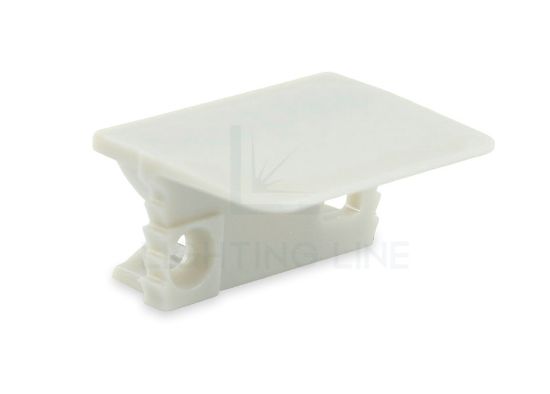 Imagen de Tapón gris derecho cuadrado para perfil de aluminio empotrado RE10-02