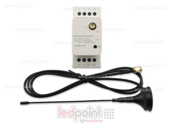 Imagen de Controlador de 2 canales*10 A, 110/240 V, 1000 W/canal RF 433 MHz