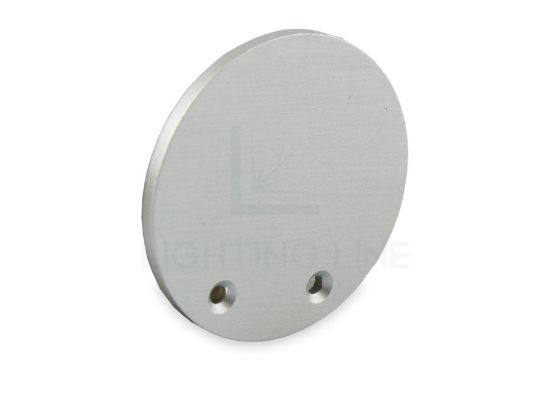 Imagen de Tapón metálico gris a ras para perfiles redondos NE01-14 y NE02-15