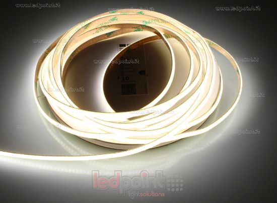 Imagen de Tira de led COB 10m blanco 4000K CRI Ra>93 400led/m 24V PCB 5mm 11W/m