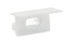 Imagen de Tapa blanca con agujero para cable de alimentación para perfil en aluminio empotrado RE15-16