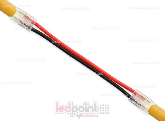 Imagen de Conector doble con 2 pines y con cable de 10cm para tiras LED y COB de 5mm, versión reducida