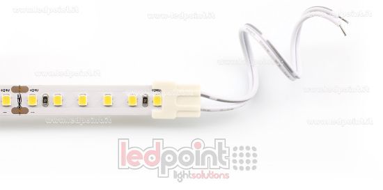 Imagen de Conector con cable de 14cm para tiras de led 2835 y 5050 monocromáticas (PCB10mm), versión reducida. Ideal para tiras led de alta densidad, hasta 120led/m