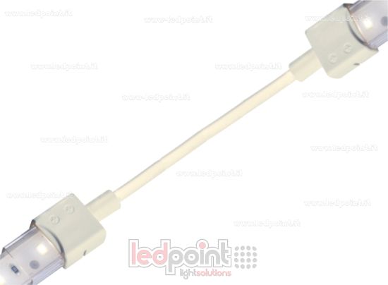 Imagen de Conector doble IP67 con cable de 14cm, 20 AWG, para tiras de led 2835 y 5050 monocromáticas (PCB 10mm), versión reducida