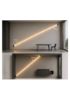 Imagen de Perfil de cinta flexible de plástico reforzado negro para tiras LED, 10m