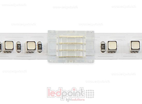 Imagen de Conector transparente de 4 pines para la unión de tiras LED con PCB de 10mm