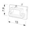 Imagen de Tapa negra de plástico para perfil SL12-16