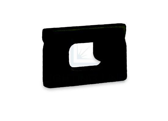 Imagen de Tapa negra de plástico con agujero para perfil PR-SL12-16
