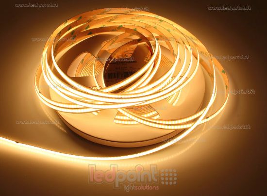 Imagen de Tira de led COB 10m blanco cálido 2500K CRI Ra>93 320led/m 24V 9,6W/m