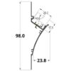 Imagen de Perfil de aluminio pintado de blanco para pladur 97x35mm, 2 metros
