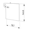 Imagen de Tapón de chapa galvanizada para perfil de aluminio para placas de yeso DW14-03