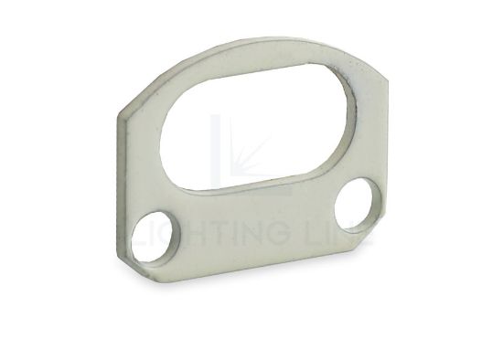 Imagen de Tapón de chapa pintado de blanco para perfil de aluminio SL20-20 con orificio