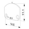 Imagen de Tapón de chapa pintado en blanco para perfil de aluminio SL20-20