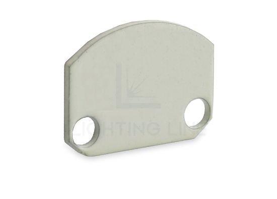 Imagen de Tapón de chapa pintado en blanco para perfil de aluminio SL20-20