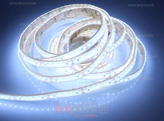 Imagen de Tira de led 5m led blanco 6000K  2835 Honglitronic 120led/m 24V 14,4W/m, IP67 silicona sólida trasparente