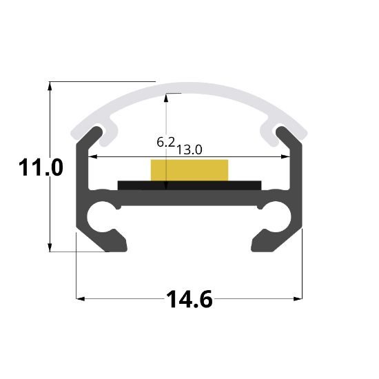 Imagen de Perfil en aluminio 15x11mm