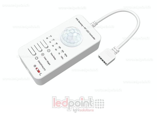 Imagen de Controlador RF + sensor PIR 5-24 Vdc 3 canales*1,5 A