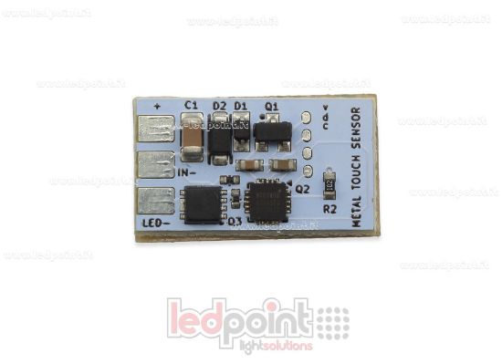 Imagen de Sensor táctil metálico 5-24V, 1ch 5A*12V o 4A*24V, solo para tiras LED de 3 pines con canal de señal