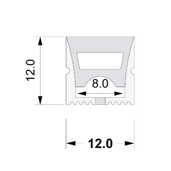 Imagen de Tubo Neon Flex 12x12mm 1m
