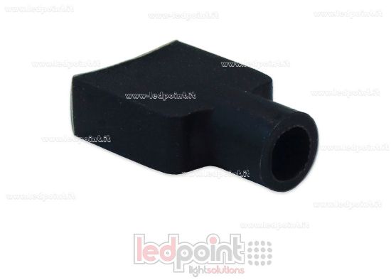 Imagen de Tapa final negra con orificio frontal para cable de alimentación para Led Neon Flex 6x12mm