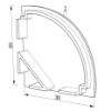 Imagen de Tapa redonda blanca para perfil angular AN04-09 y AN05-09