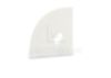 Imagen de Tapa redonda blanca para perfil angular AN04-09 y AN05-09 con agujero para el cable de alimentación