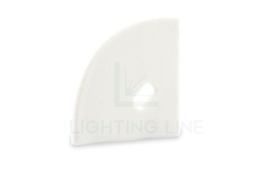 Imagen de Tapa redonda blanca para perfil angular AN04-09 y AN05-09 con agujero para el cable de alimentación