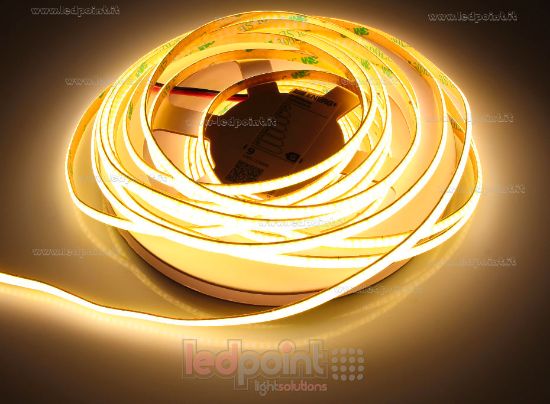 Imagen de Tira de led COB 10m blanco cálido 2700K CRI Ra>93 400led/m 24V PCB 5mm 11W/m