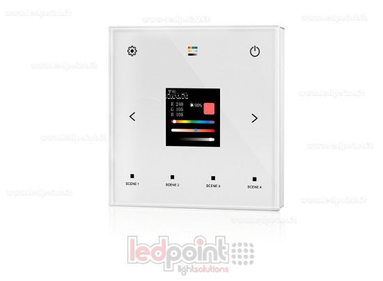 Imagen de Panel táctil maestro DALI, 100-240VAC, RF 2,4 GHz, blanco