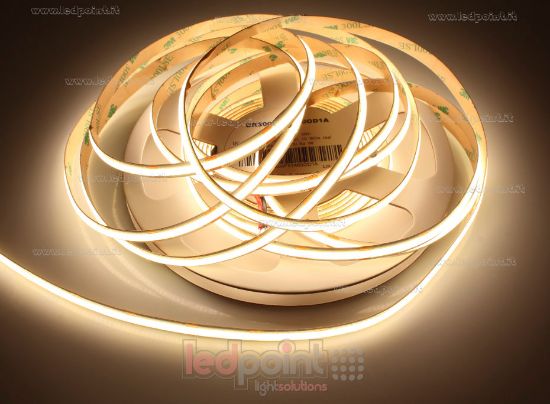 Imagen de Tira led 5m blanco cálido 3000K CRI>90 480leds/m 12V 10W/m PCB 8mm control de corriente
