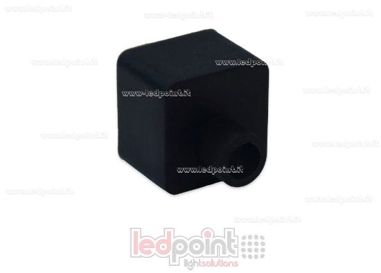 Imagen de Tapa final negra con orificio frontal para cable de alimentación para Led Neon Flex 12x12mm