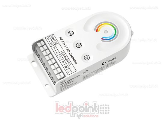 Imagen de LED del controlador, 12-24 V CC, 5 canales*3 A, 5*(36-72) W, botón táctil + RF 2,4 GHz