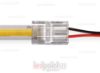 Imagen de Conector para tiras LED y COB de PCB de 10mm, 2 pines y cable cavo, versión reducida transparente