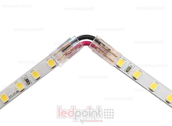 Imagen de Conector en L para unión de tira con PCB de 5mm y 6mm con 2 pines