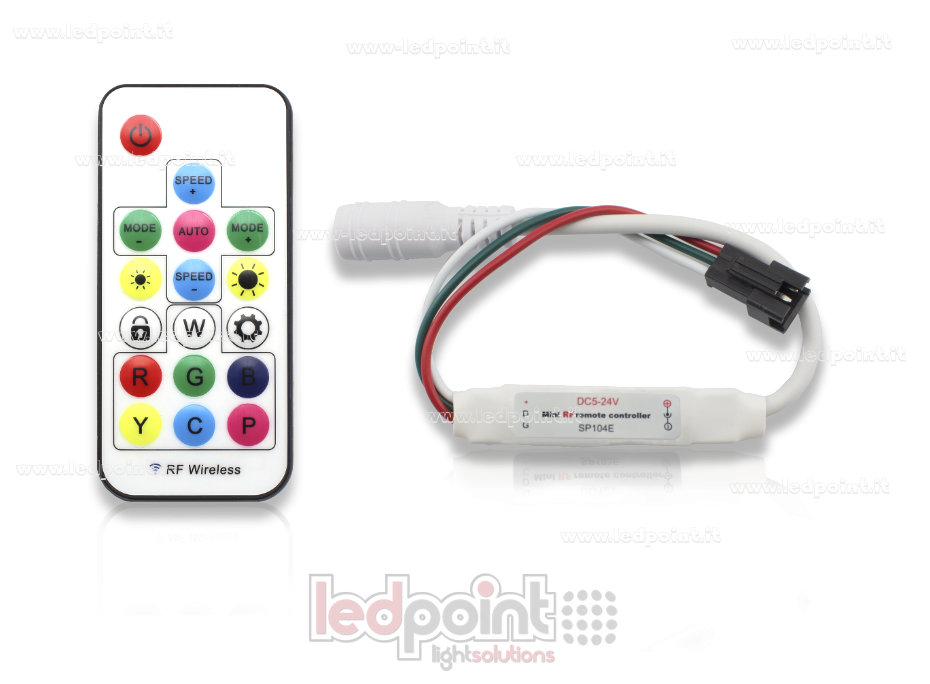 Controlador RF para tiras de led CoRGB 14 teclas, 5/24V 8COT00008