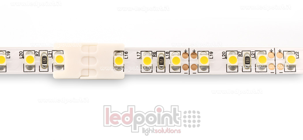 Conector para la conexión de tiras 2835 y 3528 monocromáticas (PCB 8mm), versión reducida C3M-CST-CST-s1