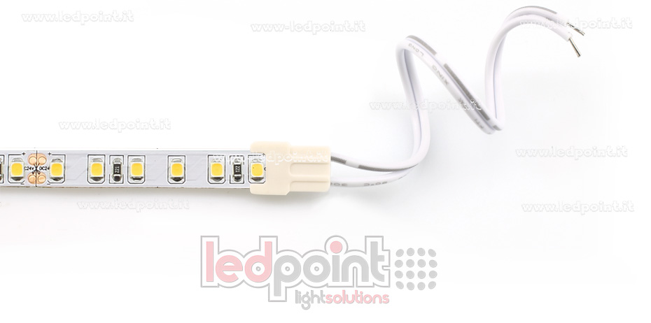 Conector con cable de 14cm para tiras de led 2835 y 3528 monocromáticas (PCB 8mm), versión reducida C3M-CST-W14-s1