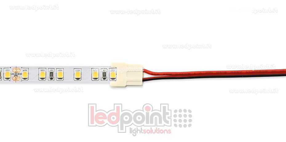 Conector con cable de 14cm para tiras de led 2835 y 3528 monocromáticas (PCB 8mm), versión reducida C3M-CST-W14-s1