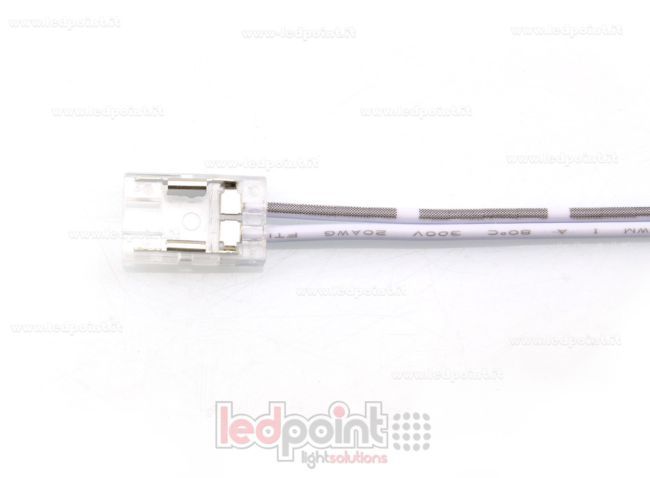 Conector con cable de 15cm para tiras monocromáticas con PCB de 8mm, versión reducida C3M-CST-W15-c1