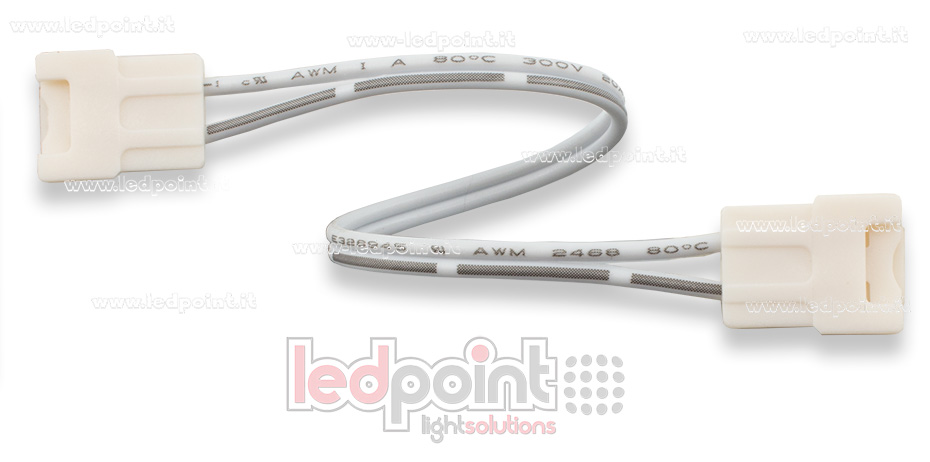 Conector doble con cable de 14cm, 20 AWG, para tiras de led 2835 y 5050 monocromáticas (PCB 10mm), versión reducida C5M-CST-W14-CST-s1