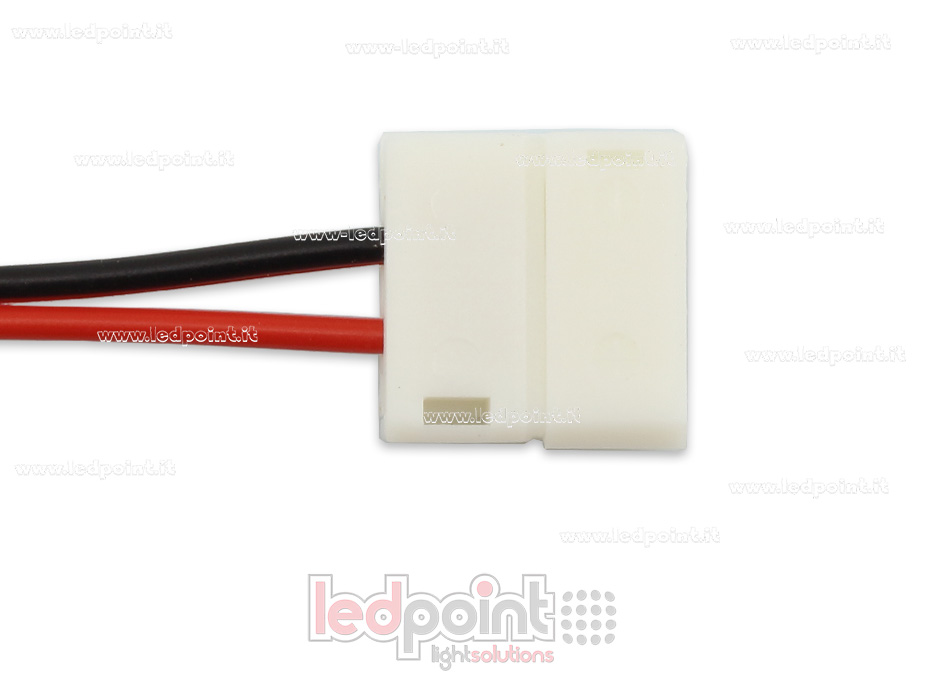 Conector waterproof con cable de 14cm para tiras de led IP65/IP53 2835 y 5050 monocromáticas (PCB 10mm), versión reducida. Ideal para tiras led de alta densidad, hasta 120led/m C5MW-CST-W14-s1