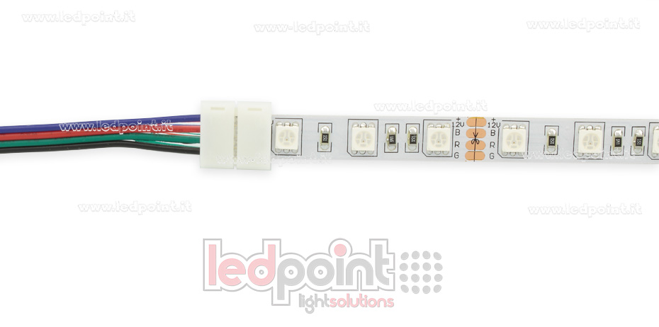 Conector con cable de 14 cm para tiras 5050 RGB C5R-CST-W14